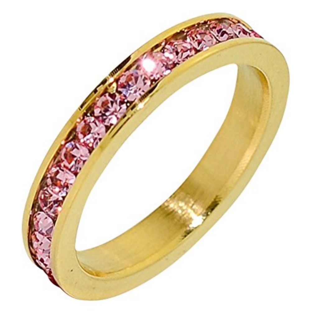Unisex Size 10 Pink Sapphire Stackable Rings